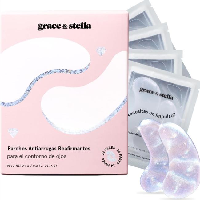 Antiarrugas y platos para los ojos reafirmantes de Grace & Stella.
